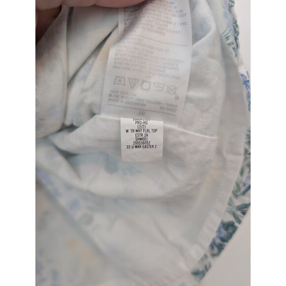 Janie And Jack White Ruffle Smock Tank Top Blue Yellow Florals Girls Size 16 - Picture 9 of 9